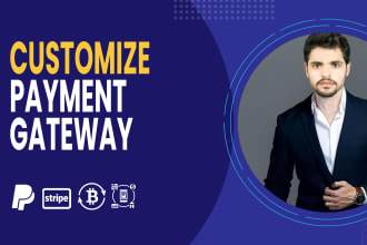 fix configure and integrate customized payment gateway, paypal, stripe etc
