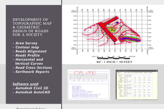 develop topographic and contour maps and geometric design of roads and highways