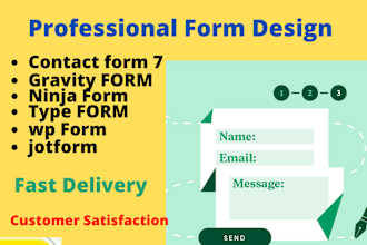 design or fix wordpres website,contact form  7, gravity, ninja,wpform,jotform