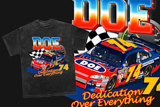 design vintage nascar graphic tee