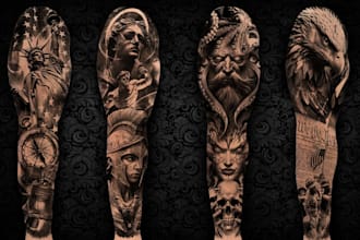 create unique realism tattoo design with my style