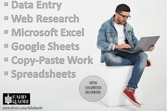 do data entry, web research, and copy paste work