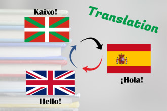 translate your english and spanish documents and videos to basque, or vice versa