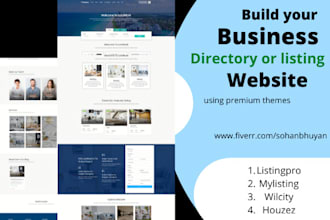 create directory or listing, real estate, service finder wordpress website