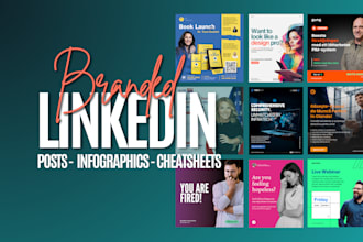 design linkedin posts, cheetsheets, infographics