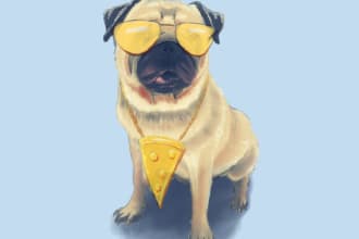 draw stylized portrait of your pet