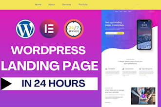 design wordpress landing page, elementor landing page