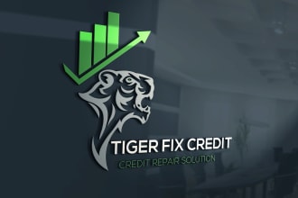 design credit repair, accounting, tax, consulting and financial logo