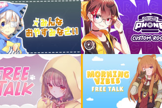 design simple vtuber thumbnail for youtube