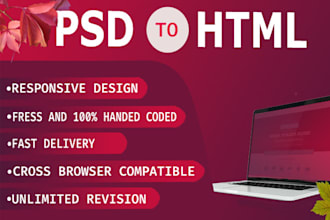convert psd to html and responsive all device