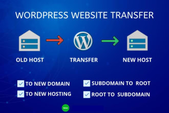 migrate wordpress website, transfer website, move website to new host or domain