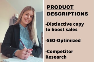write excellent amazon product descriptions