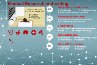 do research on medical, pharmaceutical, and health content