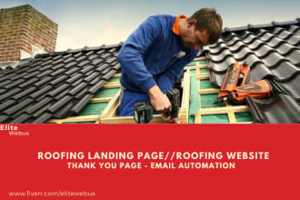 design converting roofing landing page and responsive roofing website