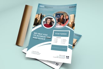 design corporate business real estate flyer design