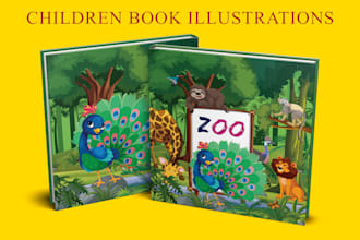 draw children book illustrations and kids book illustrations