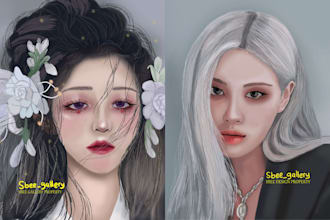 illustrate yourself in potrait