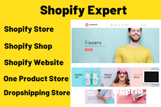 create shopify store, shop or dropshipping store