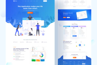 design modern web template in PSD, xd or figma website