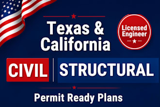 provide structural plans, and permit drawings as a civil, structural engineer