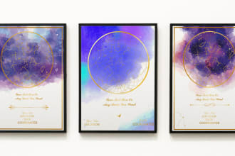 design a beautiful custom star map
