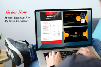 create a professional invoice template and business card