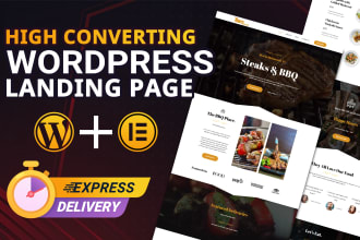 design wordpress landing page or elementor landing page