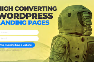 do beautiful and high converting landing page in wordpress