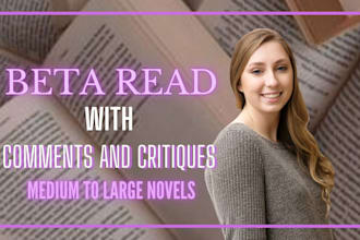 beta read your novel and give honest reader feedback