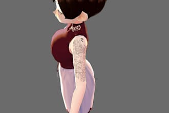 design a vroid model from scratch with concept art
