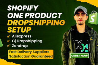 setup one product brand shopify store or shopify website