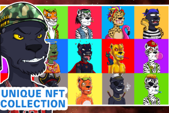 create nft collection, nft art, pixel art nft in cartoon or anime style