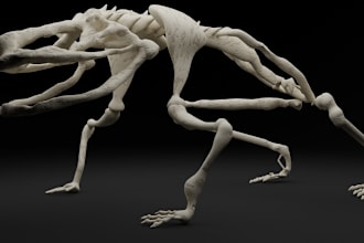 create a 3d model skeleton of animal
