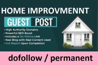 guest post on the high da site about home improvement