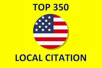 do top 350 USA local citations and directory submission