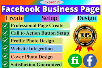 create and setup professional facebook business page, fb fan page