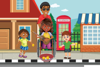create african american illustrations for children book