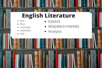 research and write on english literature and theory topics