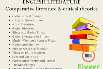 research and write on comparative literature and critical theories topics