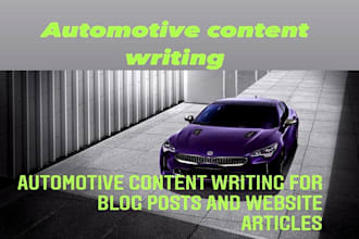 publish an auto guest post on my automotive blog