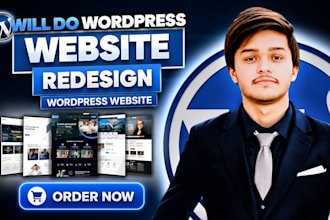 design redesign wordpress website, website development as a full stack developer