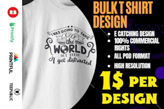 design custom and bulk t shirts for pod and merch websites