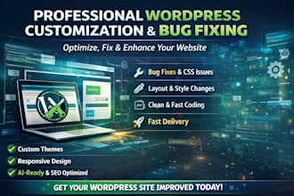 code, fix bugs or customize any wordpress theme