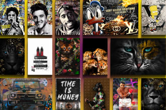 design creative digital canvas art