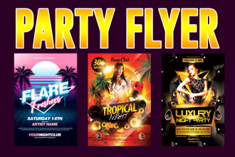 design flyer party, event flyer,dj party flyer