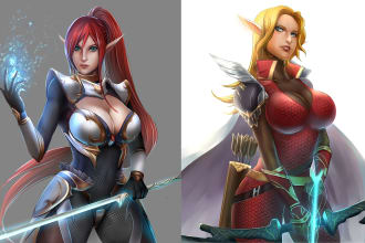 draw your dnd, ff xiv, original character illustration art