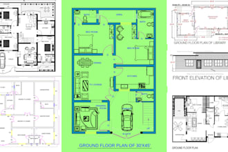 draw any architecture drawing plan