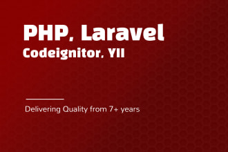 be your PHP laravel developer for custom coding webapp
