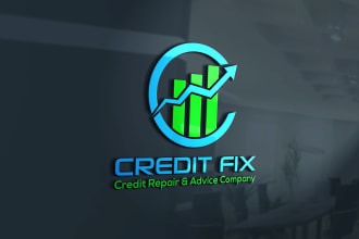 do credit repair, accounting, tax, consulting and financial logo design