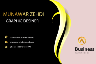 design business card stationary card in 1 hours